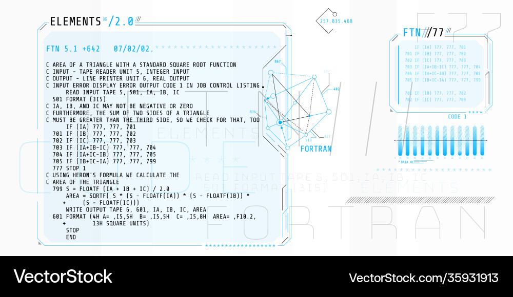 Hud Interface Elemente mit Teilcode Hud Interface Elemente mit Teilcode vektorbild
