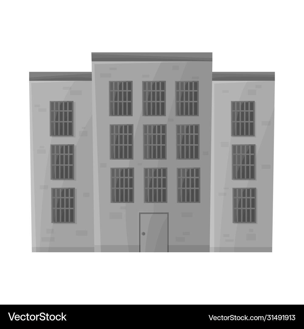 Isolated object prison and building logo Vector Image
