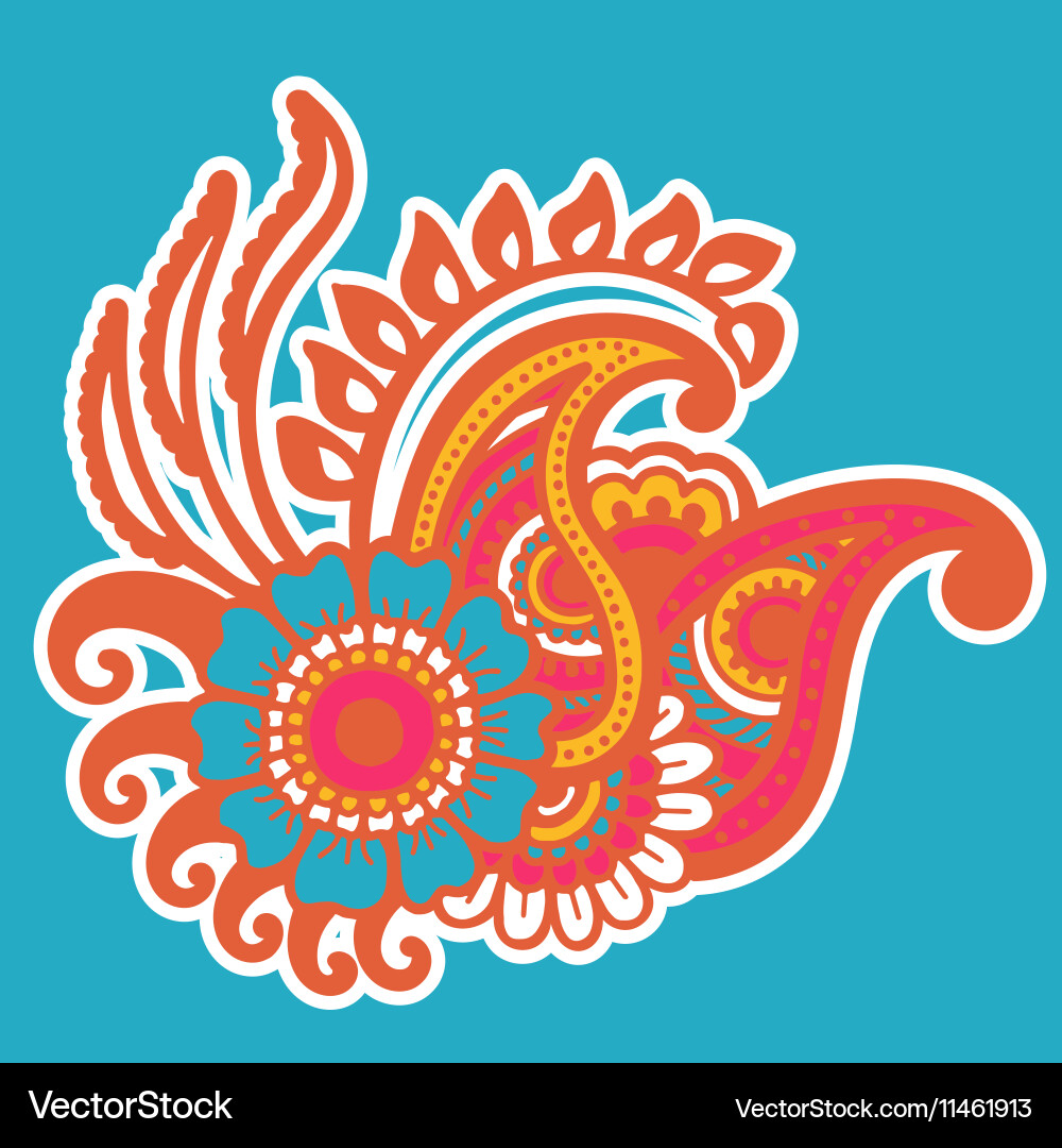 Mehndi design patterns Vector Image
