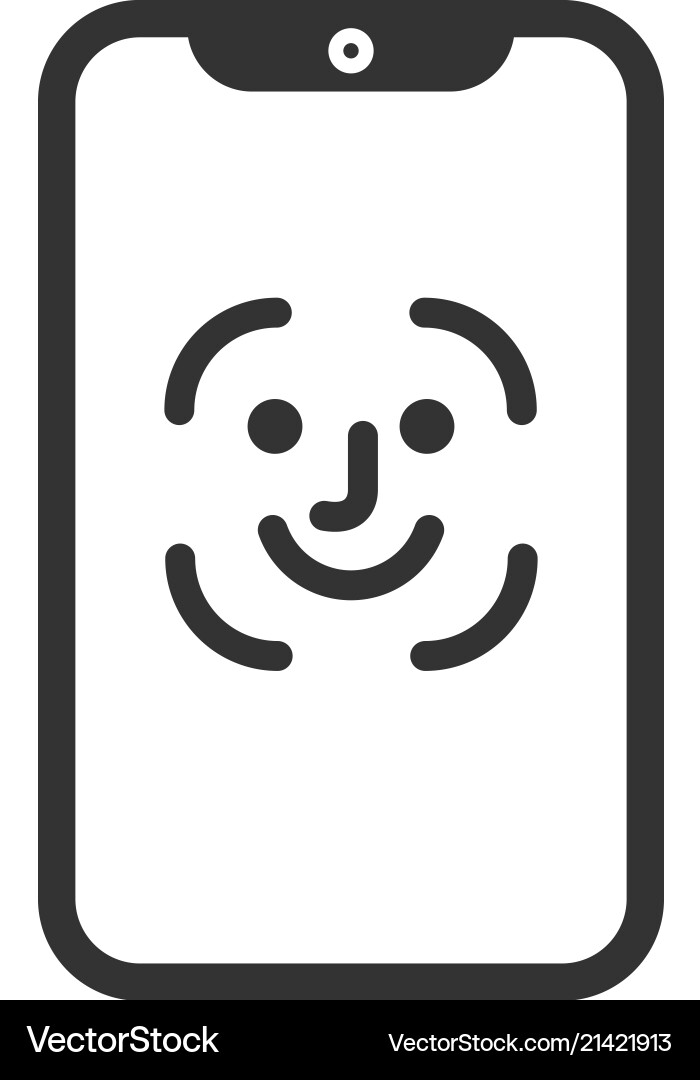 Mobiles Gesichts-ID-Symbol Vektorbild