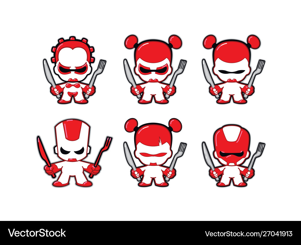 Robots characters future Robots characters future vector image