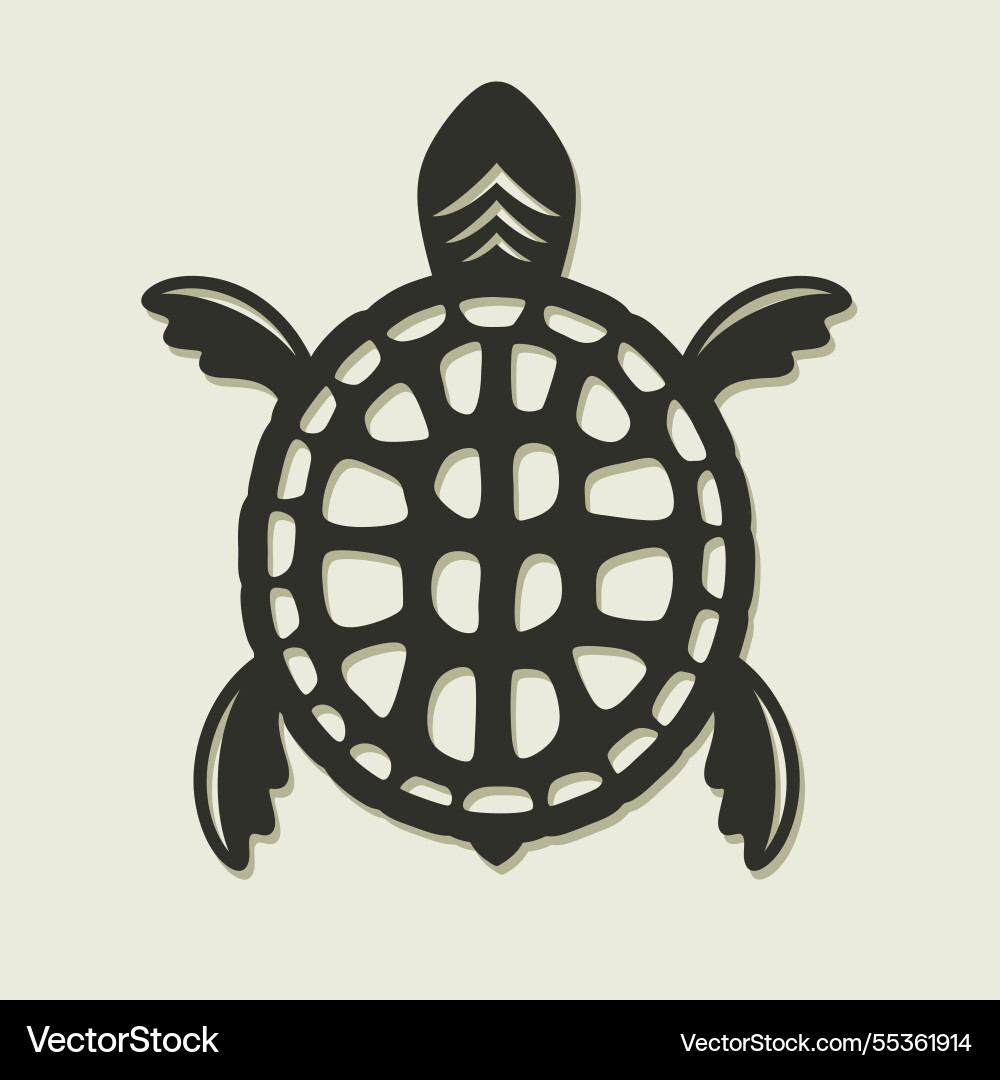 Abstract cute turtle with decorative shell Abstract cute turtle with decorative shell vector image