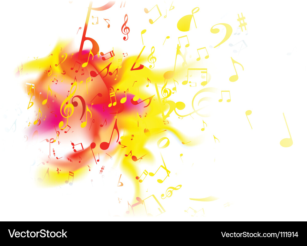 Abstract Musical Swirls Vector Image