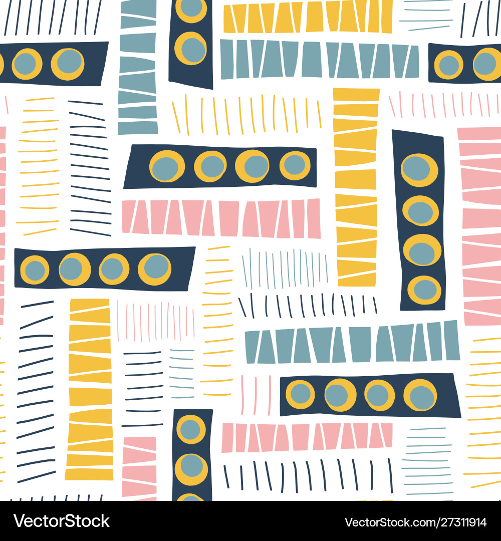 Abstract rectangle block shapes seamless Vector Image