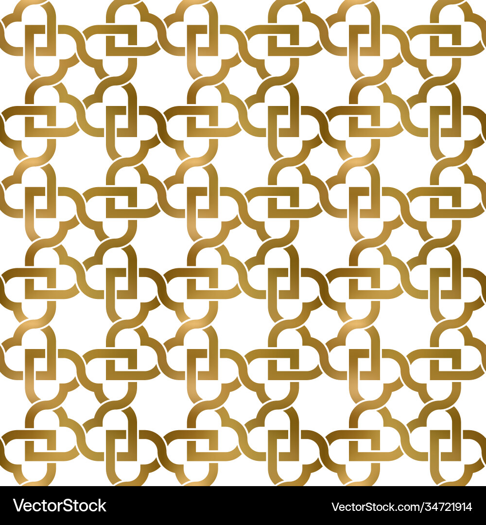 Abstract repeatable pattern background golden Vector Image