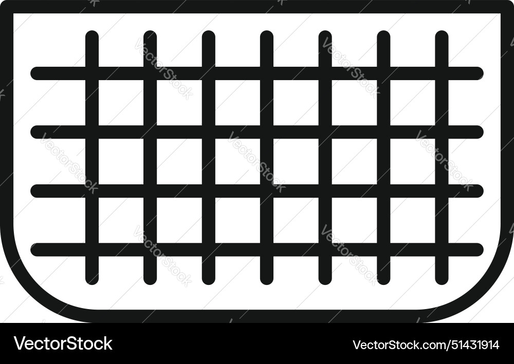 Black and White Net Pattern Icon vector image