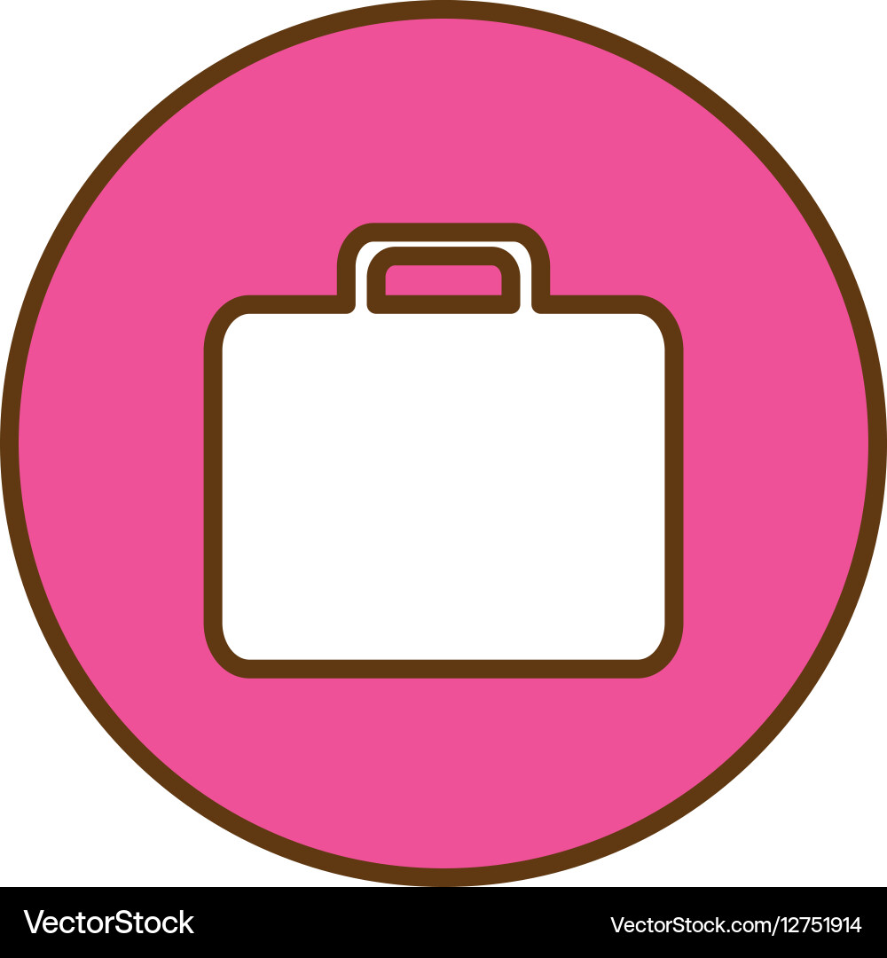 Briefcase button thumbnail business icon image vector image