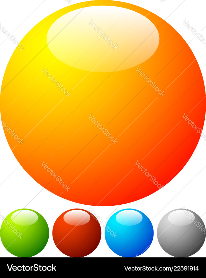 Bright Button Badge Elements vector image