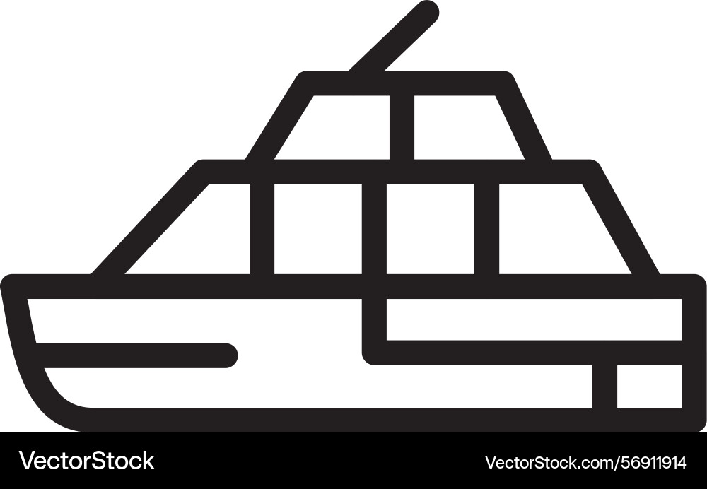 Catamaran linear style icon design vector image
