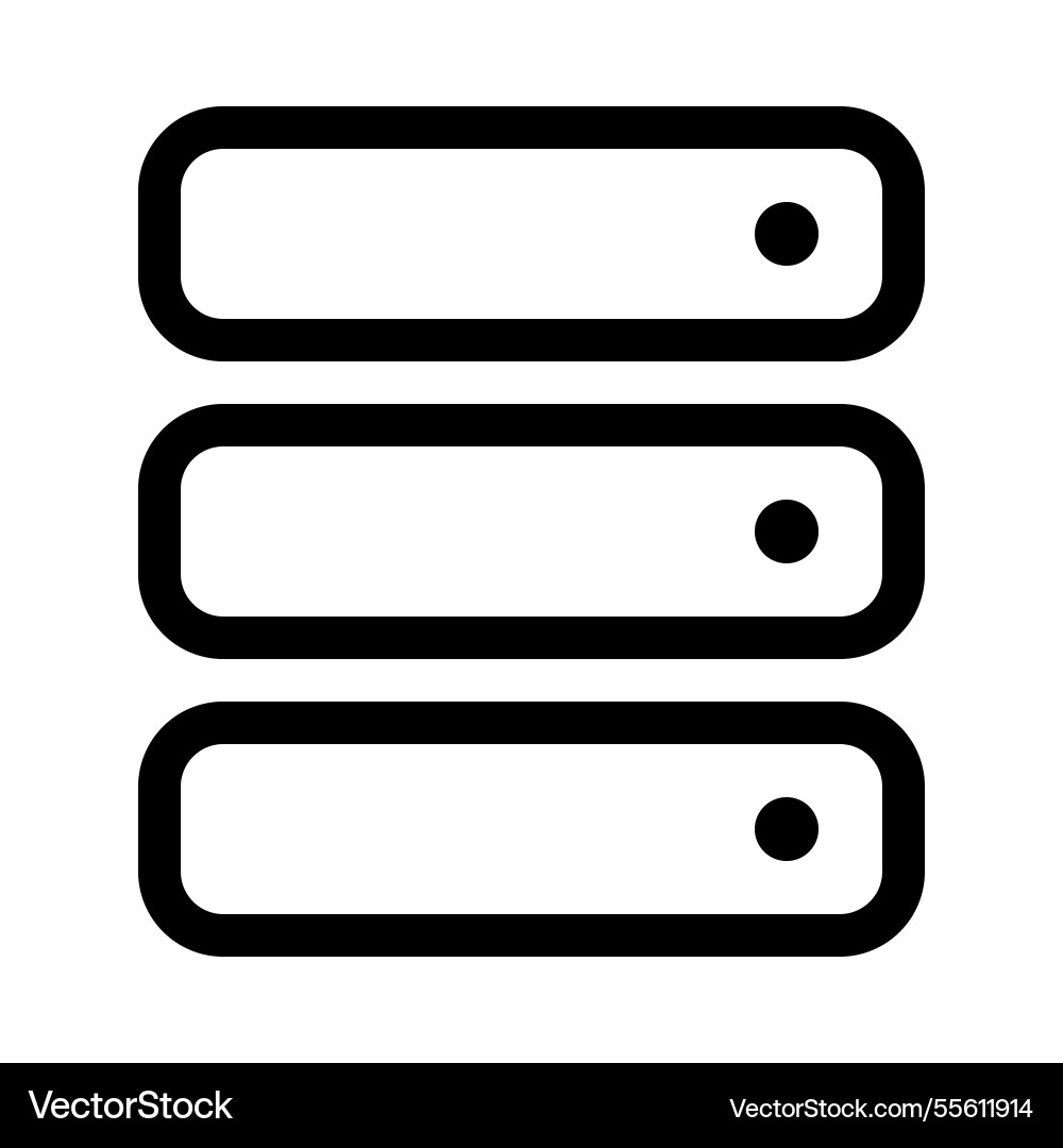 Database line icon vector image