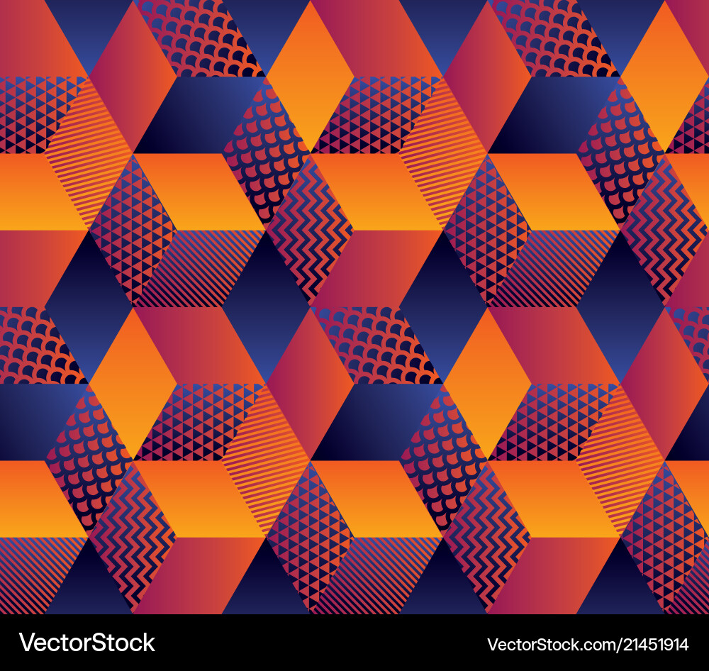 Geometric Hexagon Pattern Vector Image