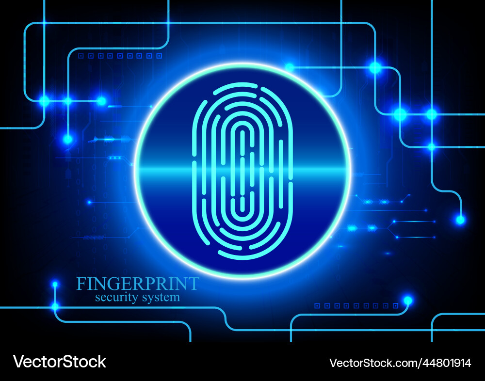 Graphics design fingerprint concept security Graphics design fingerprint concept security vector image