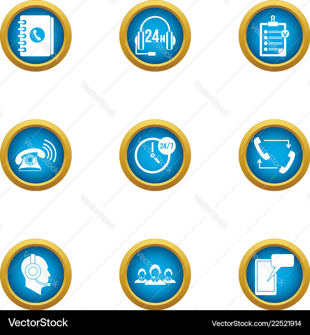 Invoke icons set flat style Invoke icons set flat style vector image