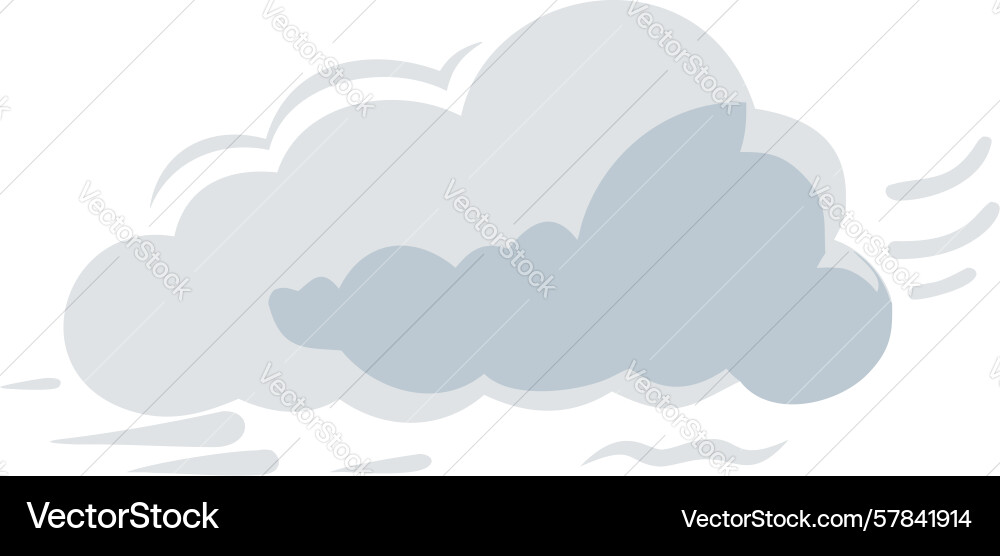 Light cloud wind motion element design generative Vector Image