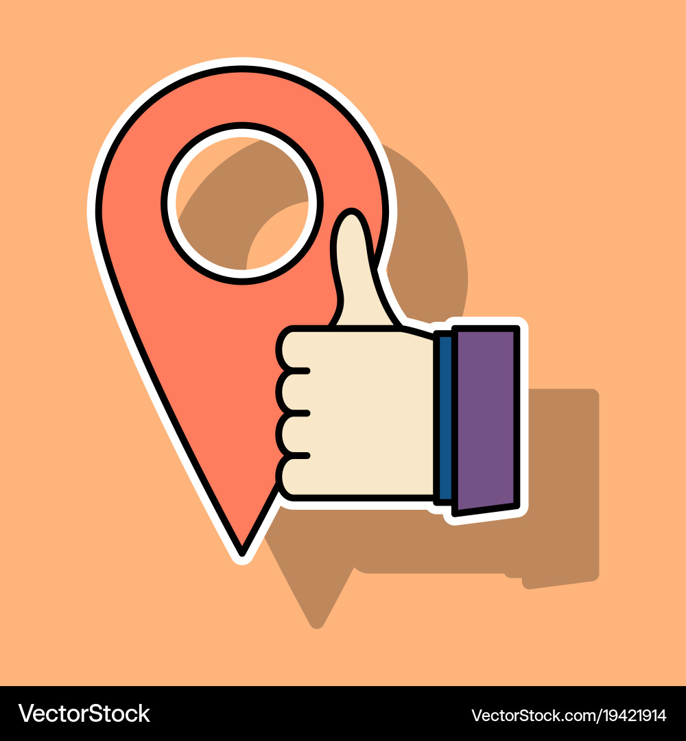 Like icon sticker web pointer in eps 10 Vector Image