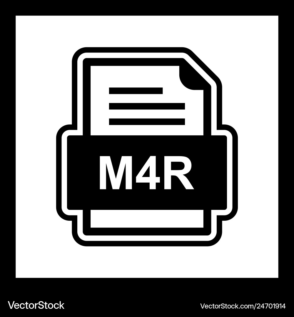 M4r file document icon Vector Image