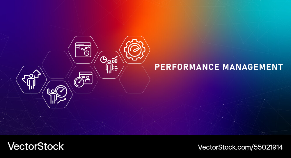 Performance management employee metrics measure Performance management employee metrics measure vector image