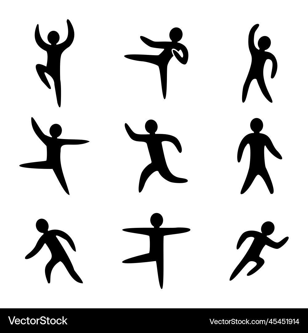 Set of exercise man icon Set of exercise man icon Vector Image