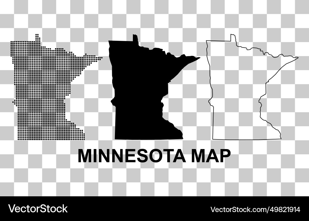Set von minnesota map vereinte Staaten america Set von minnesota map vereinte Staaten america vektorbild