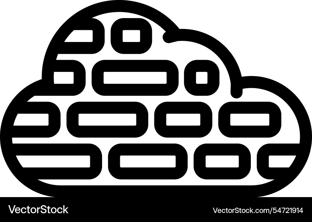 Word cloud natural language processing nlp line Vector Image