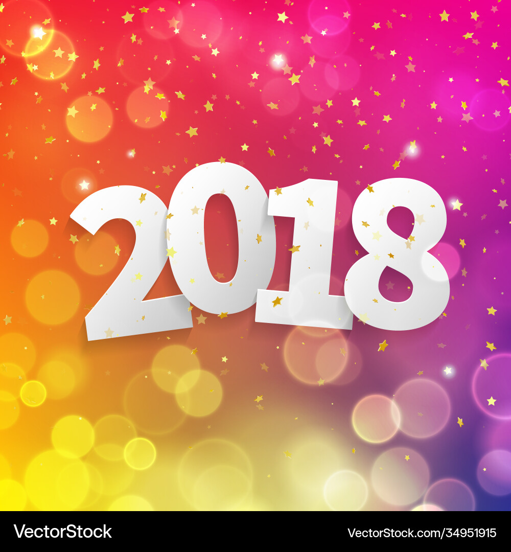 2018 happy new year background texture 2018 happy new year background texture vector image
