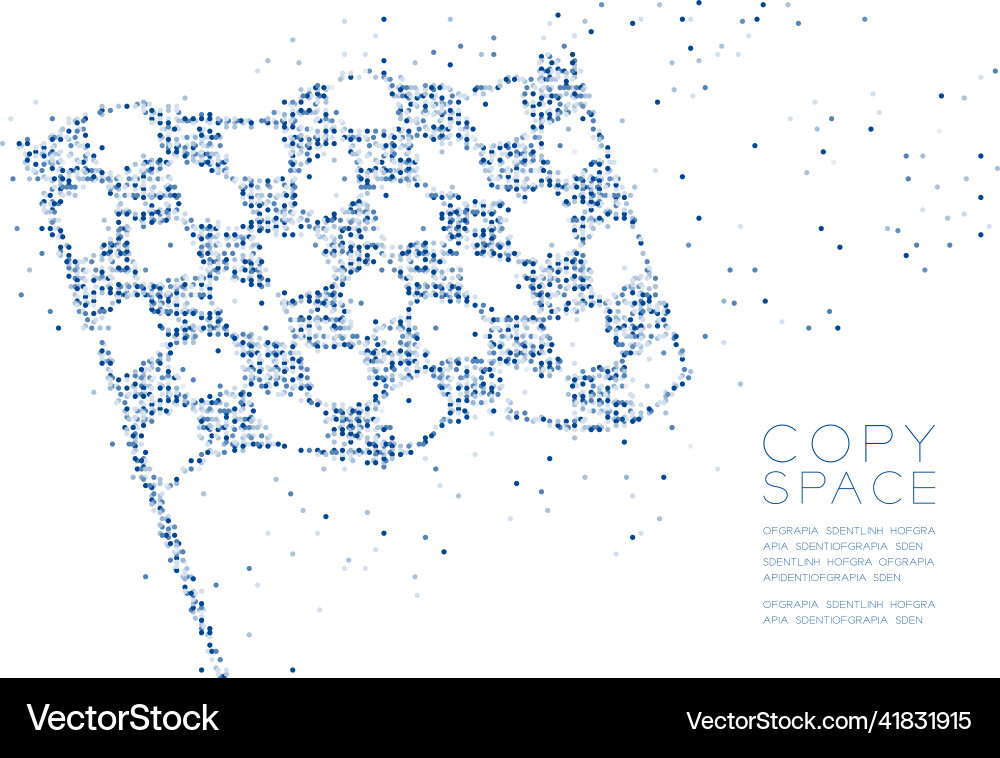 Abstract geometric circle dot molecule particle vector image