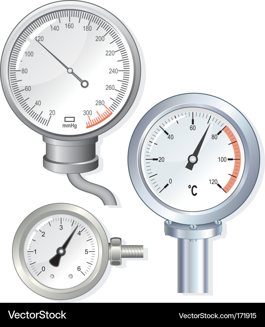 Analog Measurement Instruments vector image