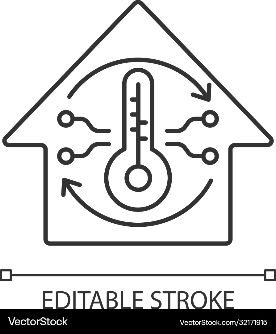 Central conditioning system linear icon Central conditioning system linear icon Vector Image
