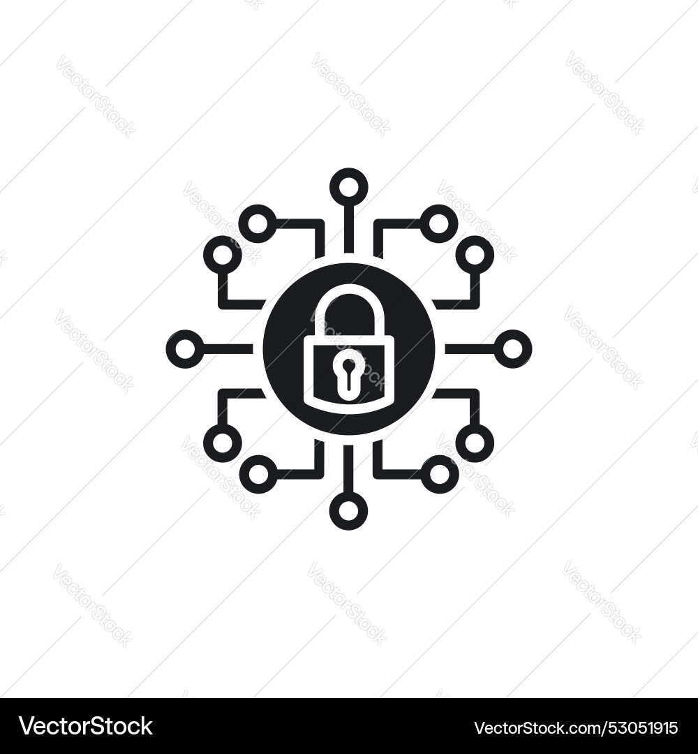 Cyber security icon set digital system data tech Cyber security icon set digital system data tech vector image