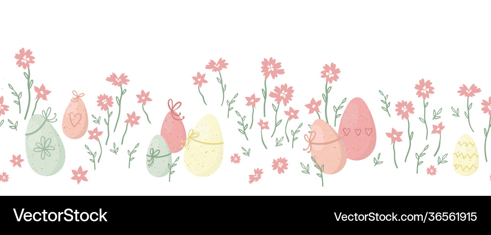 Lovely hand drawn easter seamless pattern elegant Lovely hand drawn easter seamless pattern elegant vector image