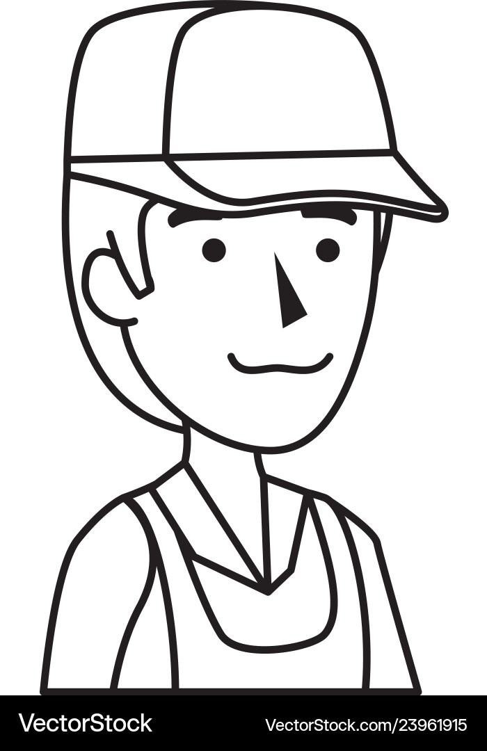 Man worker of zoo character vector image