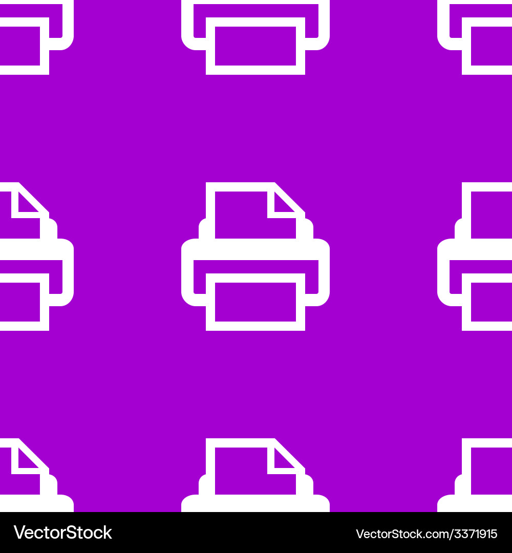 Printer web icon flat design seamless pattern vector image