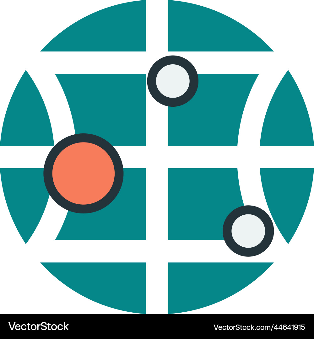 Radar screen in minimal style Vector Image