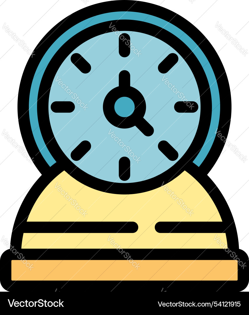 Round table clock showing time passing Round table clock showing time passing vector image