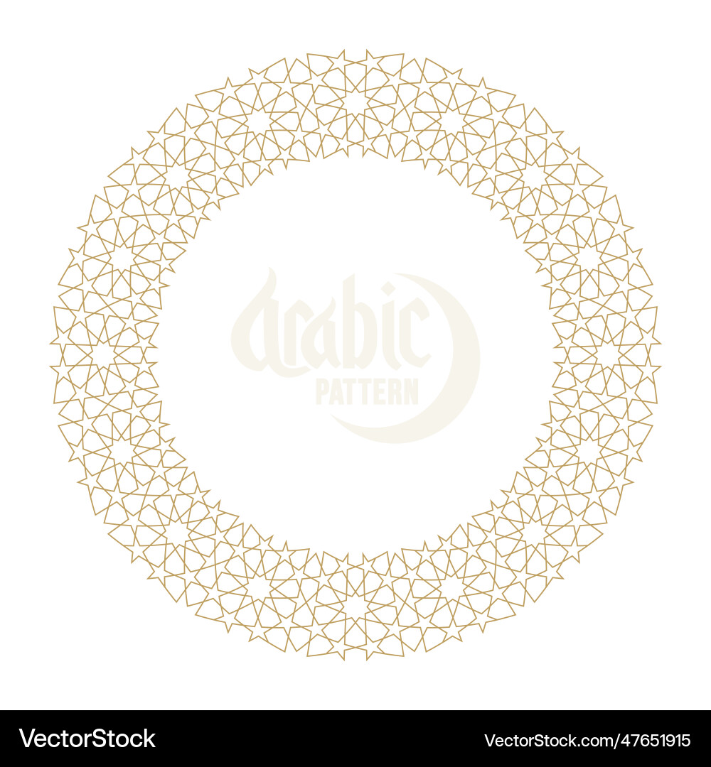 Seamless circle frame pattern in authentic arabian Seamless circle frame pattern in authentic arabian vector image