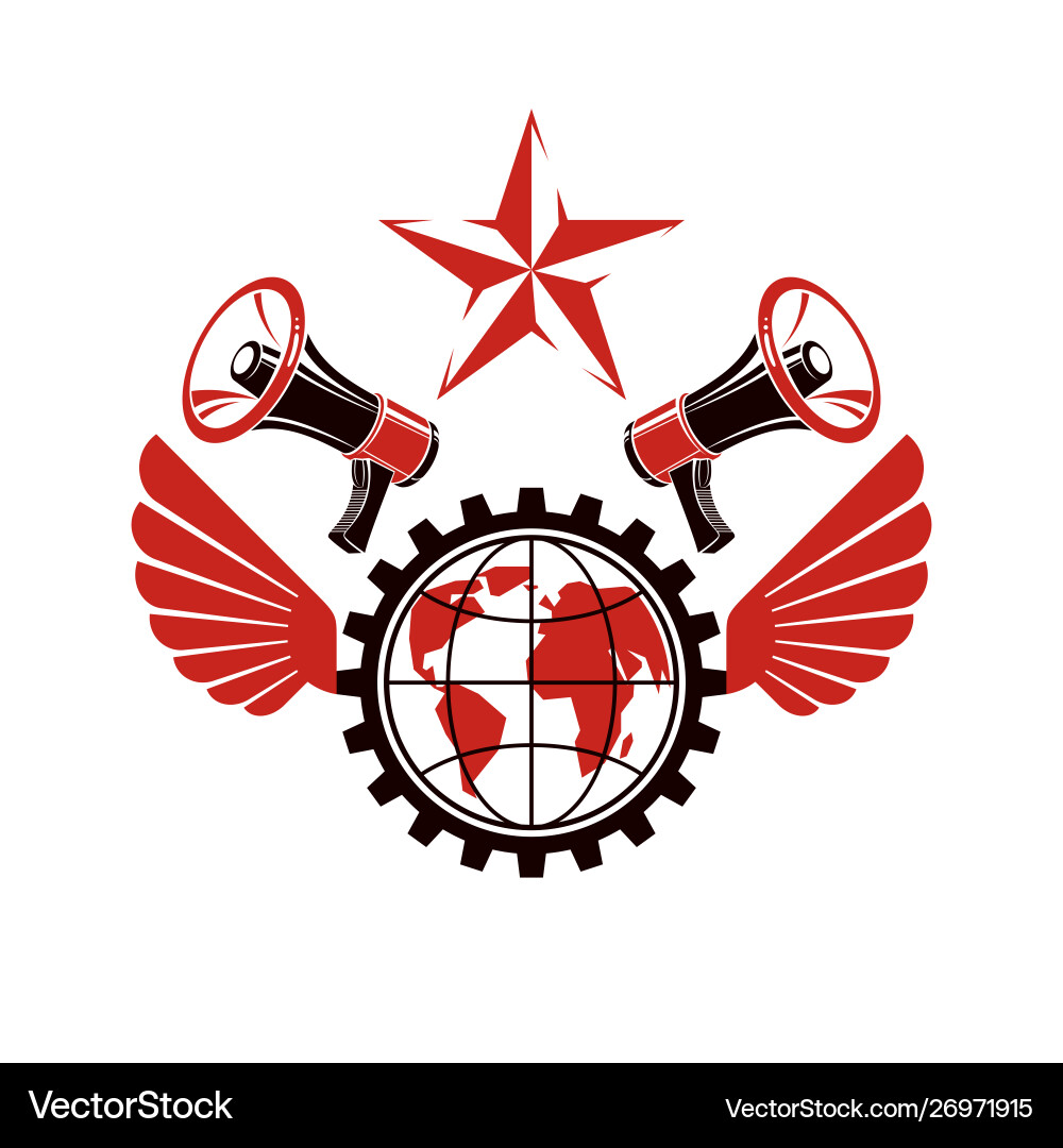 Simple emblem created using earth planet composed Simple emblem created using earth planet composed vector image