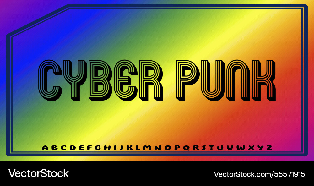 Text effects with editable colors and abstract Vector Image