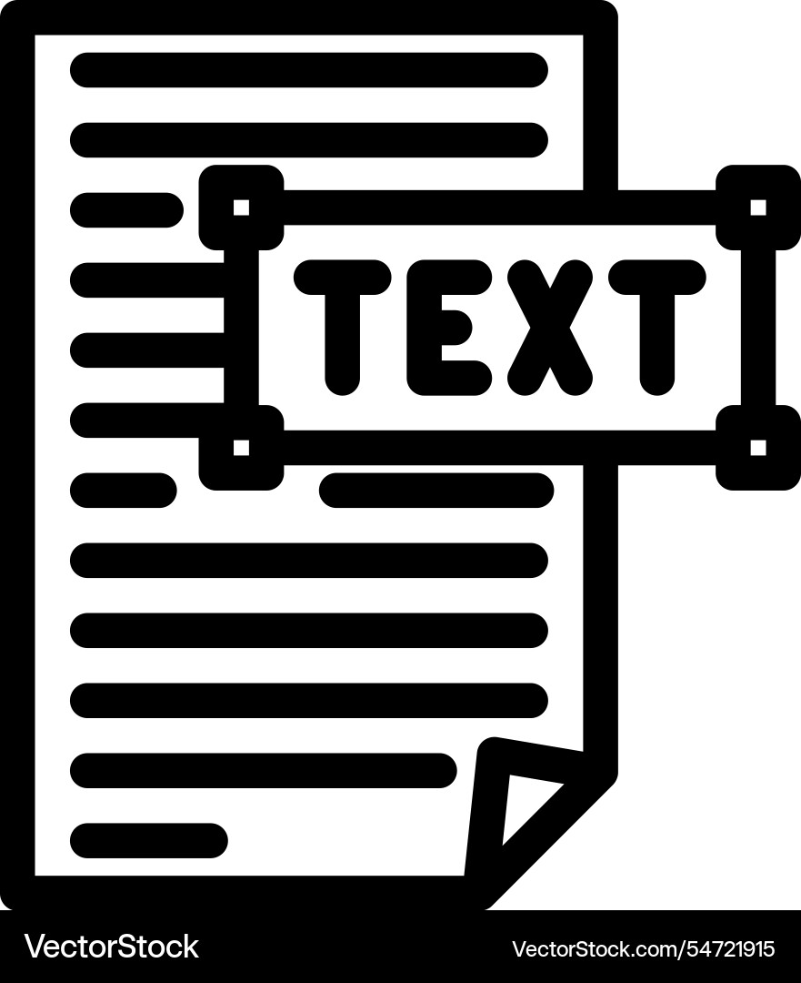 Textdokument natürliche Sprachverarbeitung nlp line Textdokument natürliche Sprachverarbeitung nlp line vektorbild