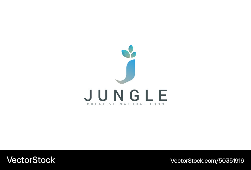 Buchstaben j natürliches Blatt botanisches Logo Buchstaben j natürliches Blatt botanisches Logo vektorbild