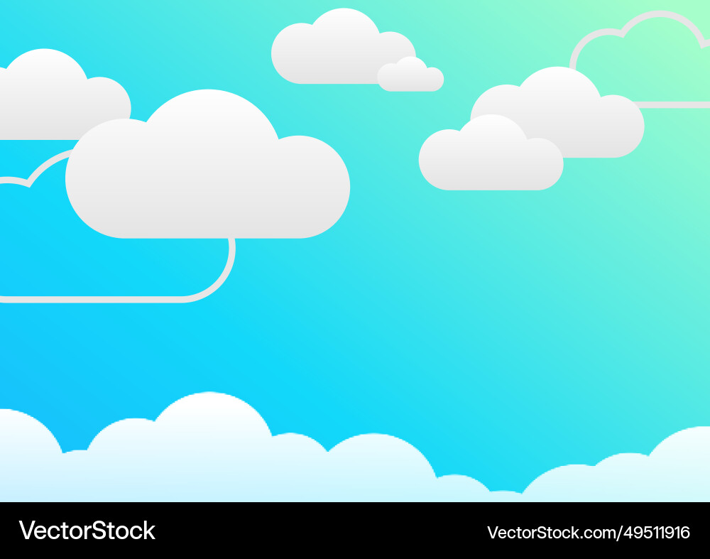 Cloud background design abstract gradient color Vector Image