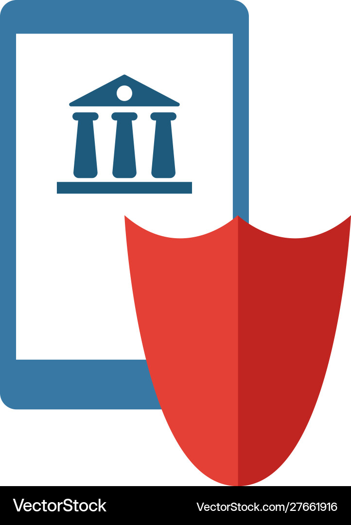 E-banking security icon set four elements Vector Image