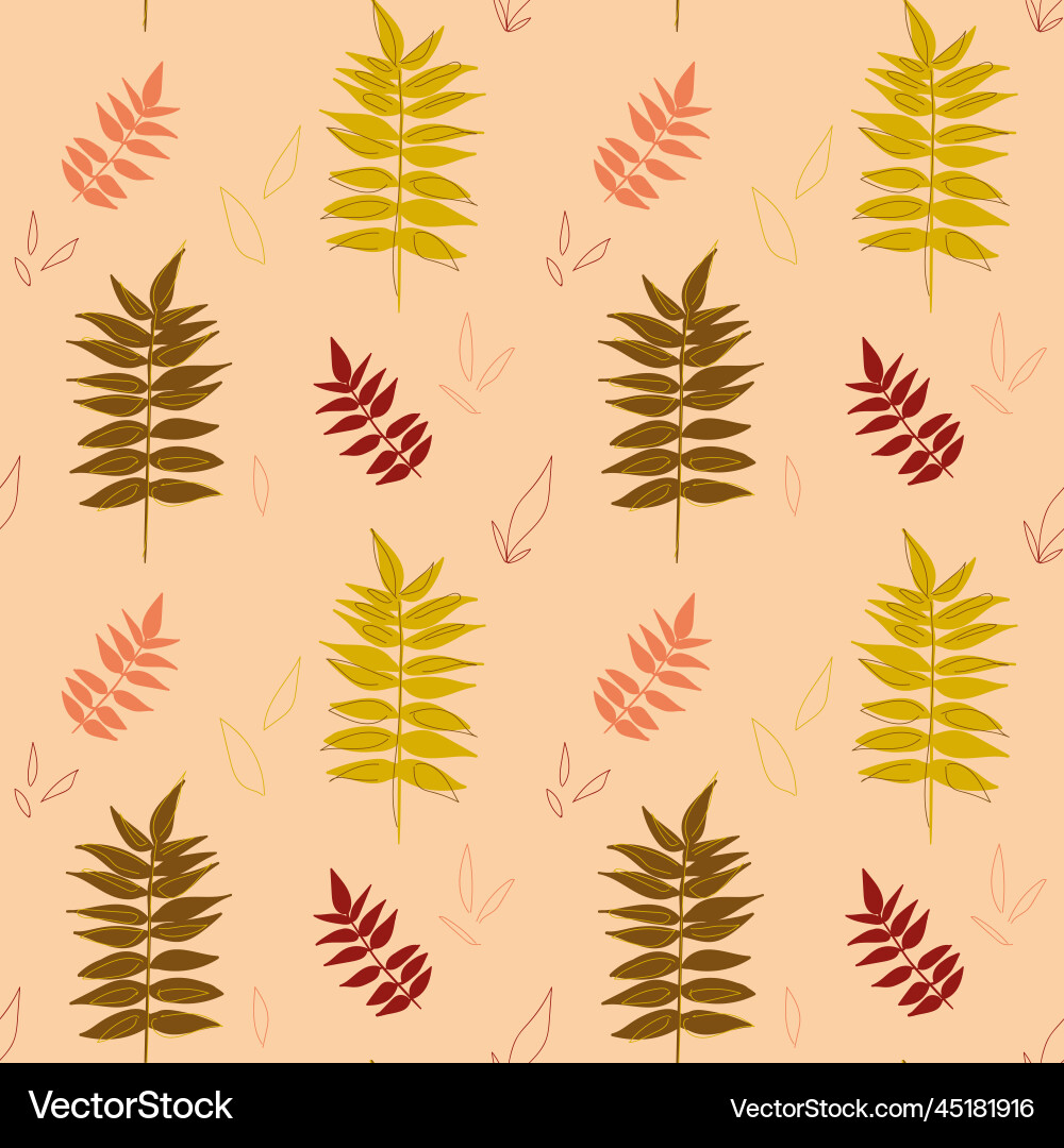 Fall seamless pattern with maple leaves Vector Image
