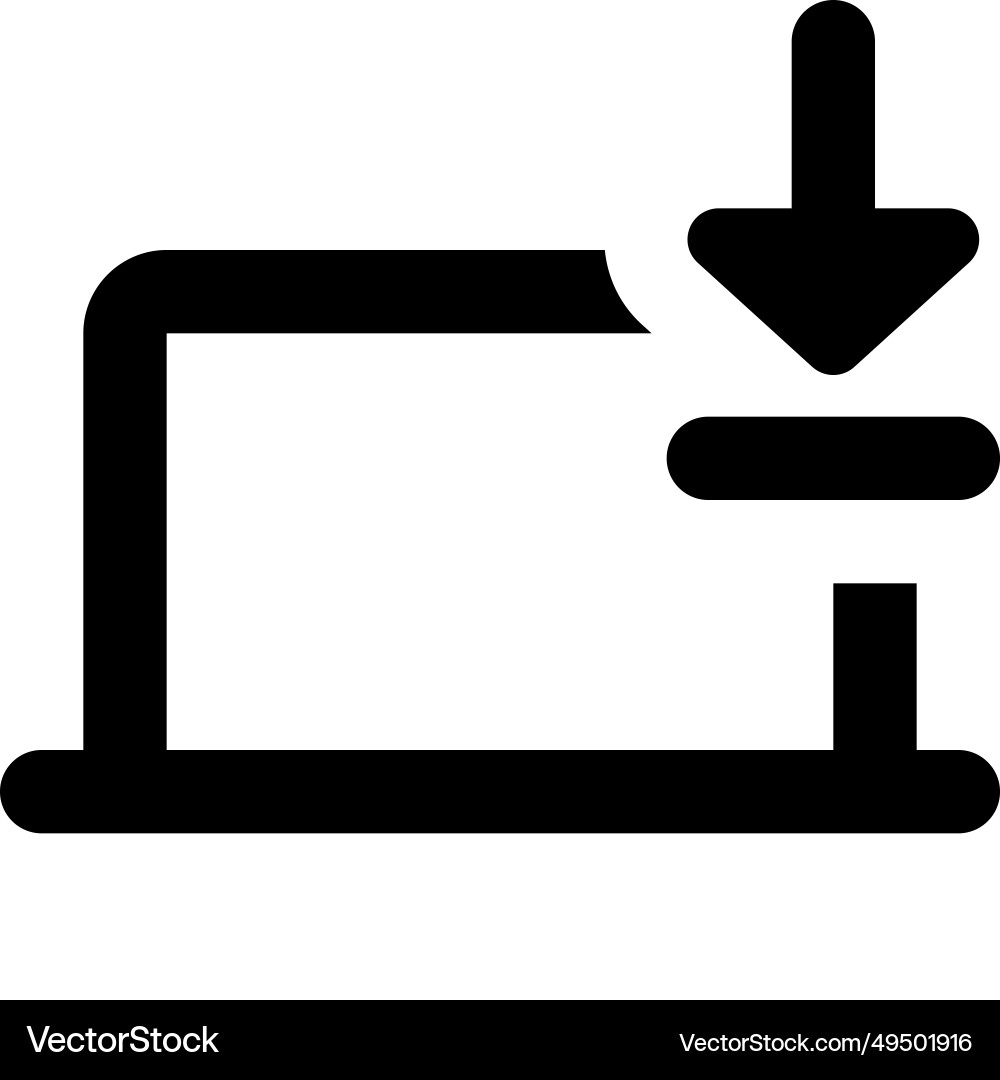 Fetching and saving data onto laptop storage vector image