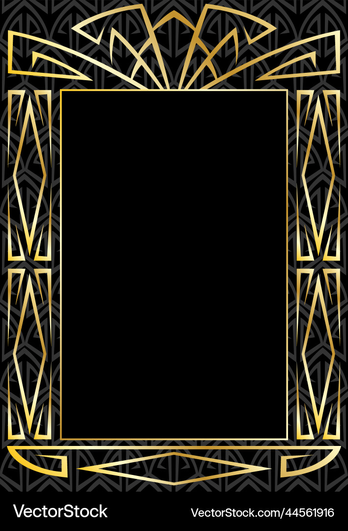 Frame with art deco ornament abstract element Frame with art deco ornament abstract element vector image