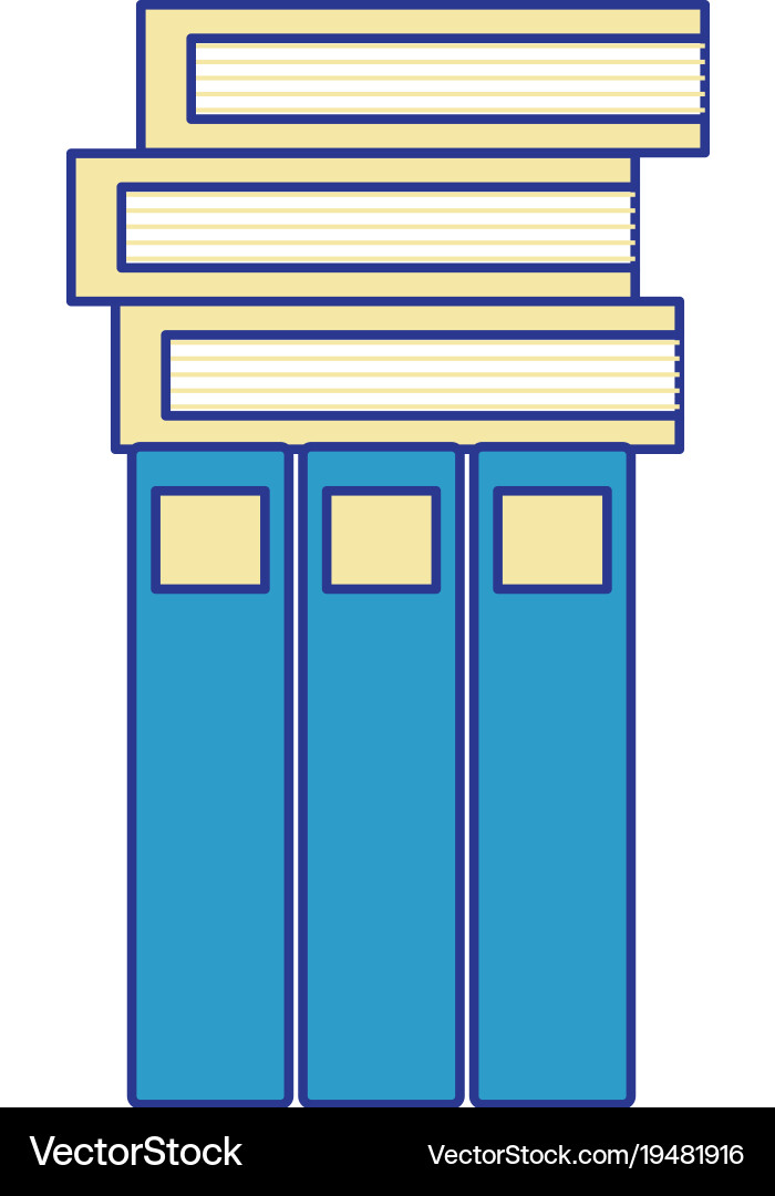 Full color education books object to learn Vector Image