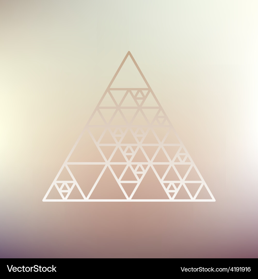 Hipster triangle linear background vector image