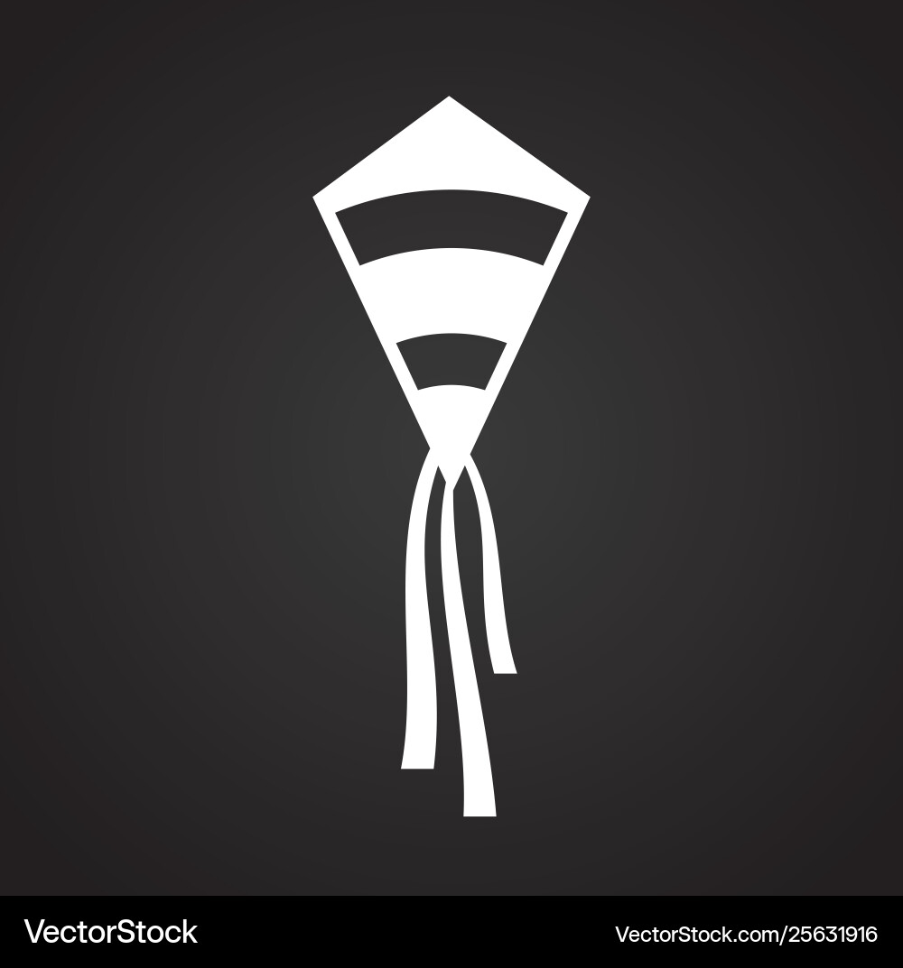 Kite icon on background for graphic and web design Kite icon on background for graphic and web design vector image