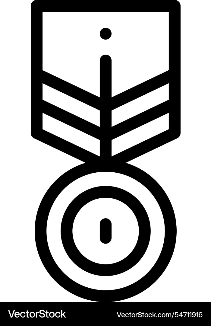 Medal icon thin linear style design isolated Vector Image