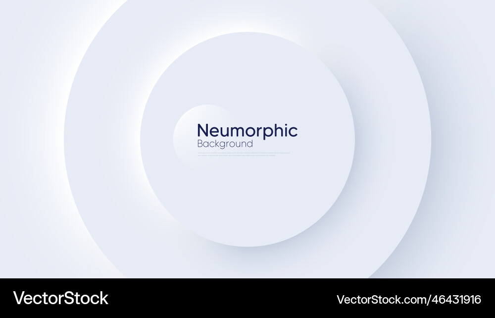 Neumorphic circular background with round Neumorphic circular background with round vector image
