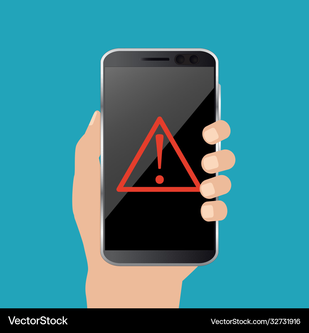 Red alert concept spam data malware Vector Image